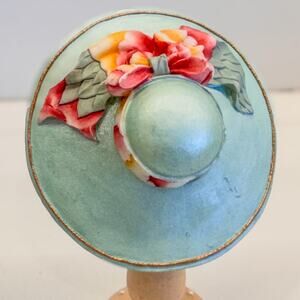 Vintage Classic Couture Miniature Valentina Lady Persia & Valentina Hats w Stand